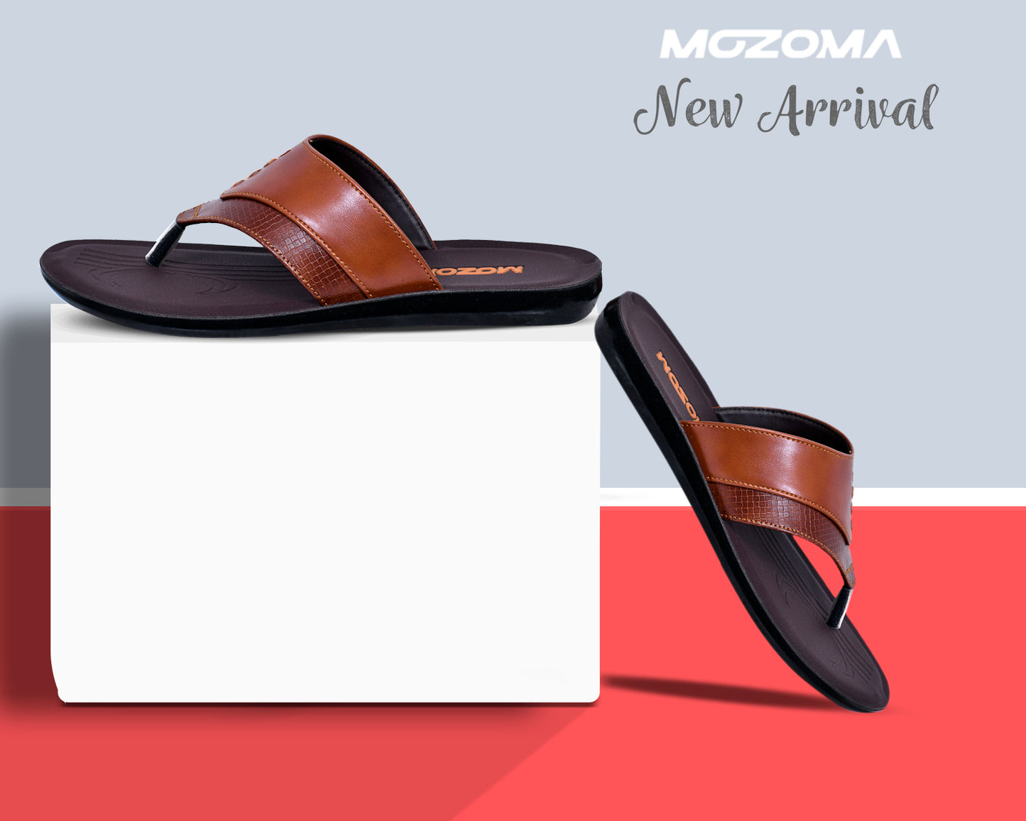 Mozoma Men's S-33 Casual Two-Strap Slide Sandals